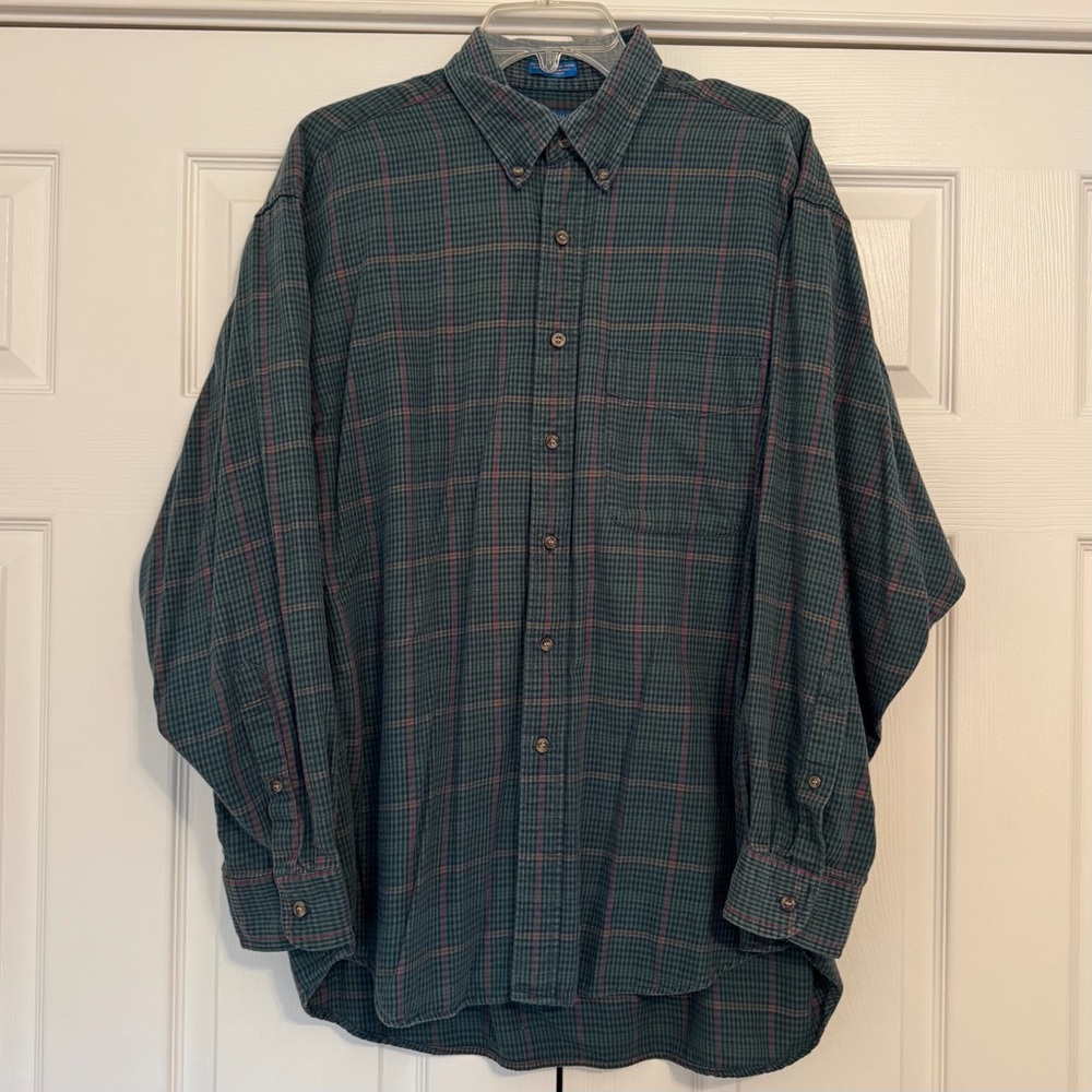 Pendleton Cotton & Wool Plaid Button Down L